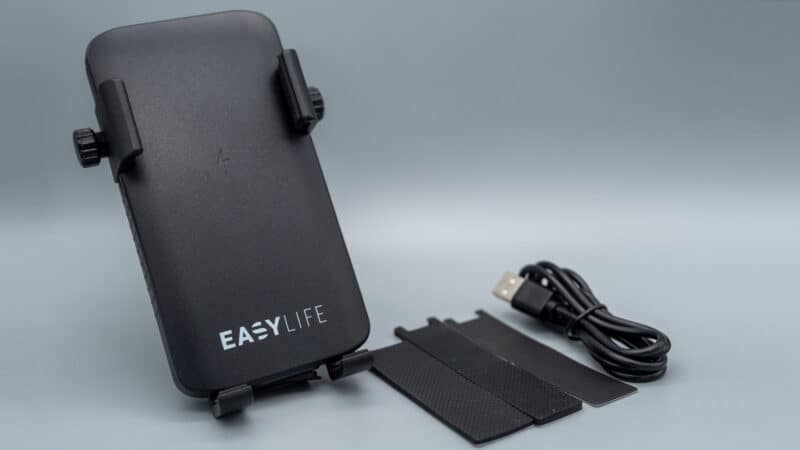 Easylife Smartphonehalterung mit Powerbank Lieferumfang